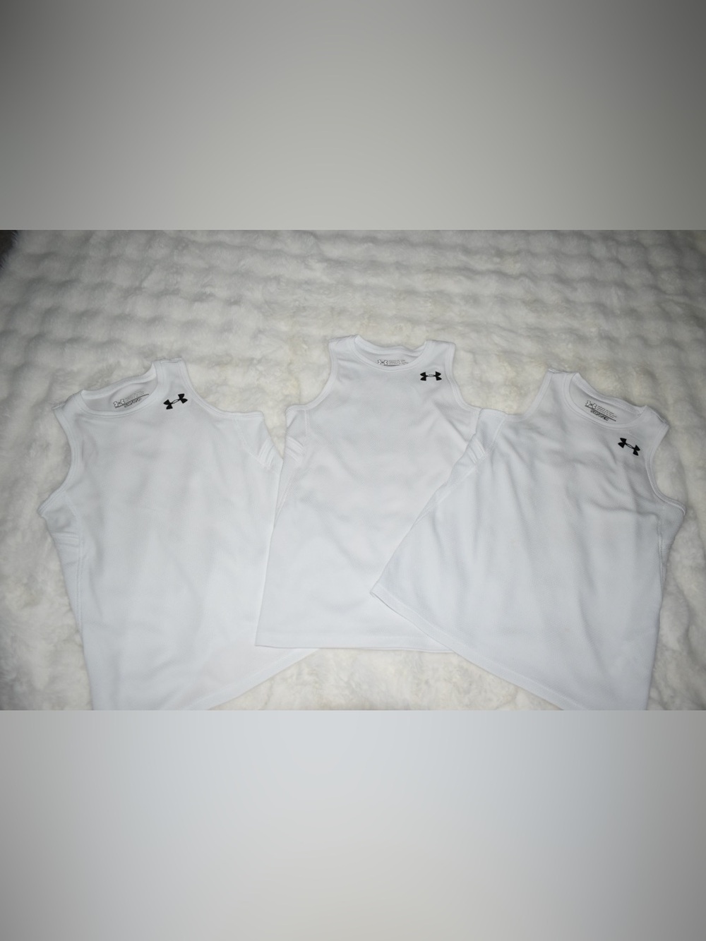 Under Armour youth White Performance Tank Top